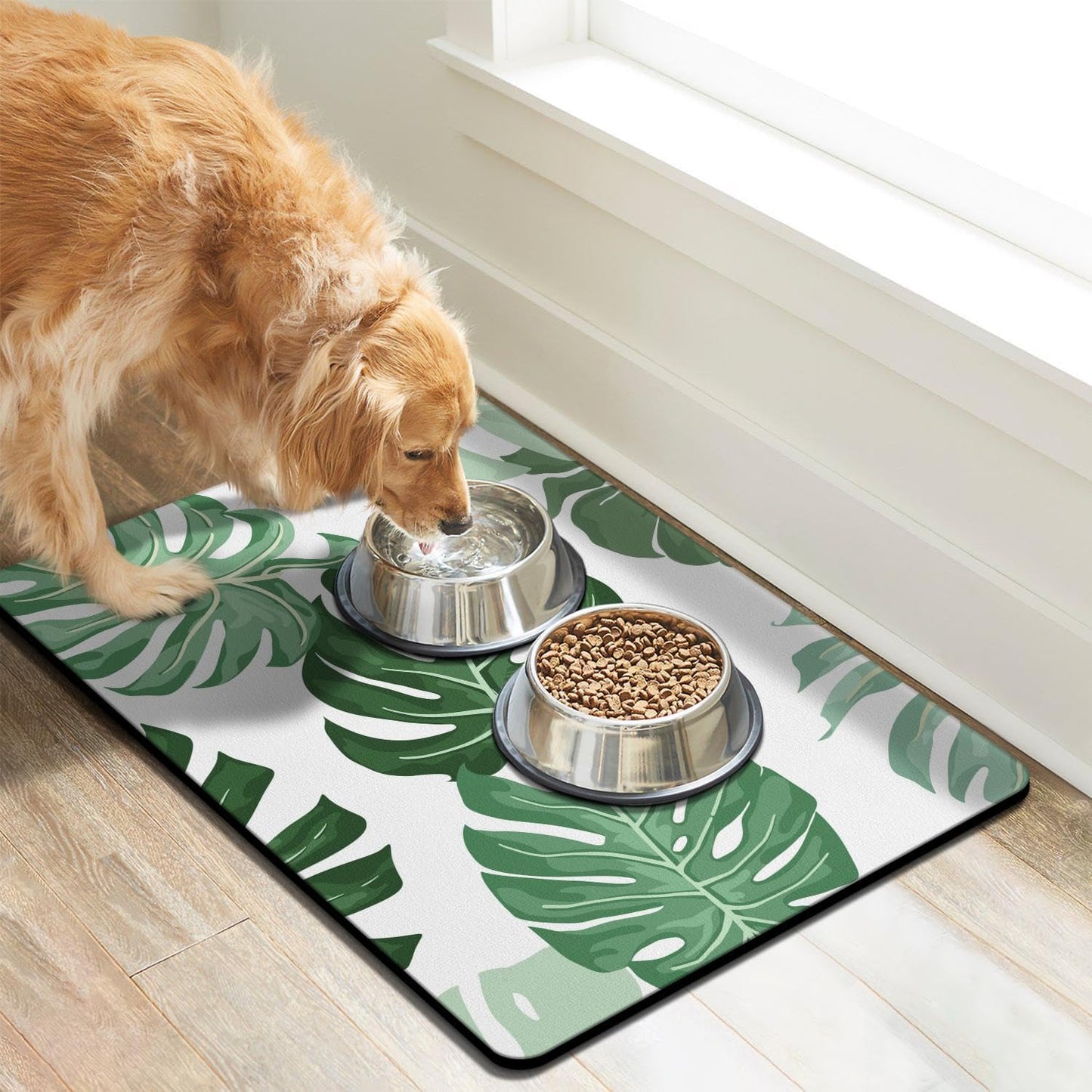 Dog Food Mats for Floors, Absorbent Dog Bowl Mat for Food and Water Dispenser, Quick Dry Cat Food Mat Pet Supplies