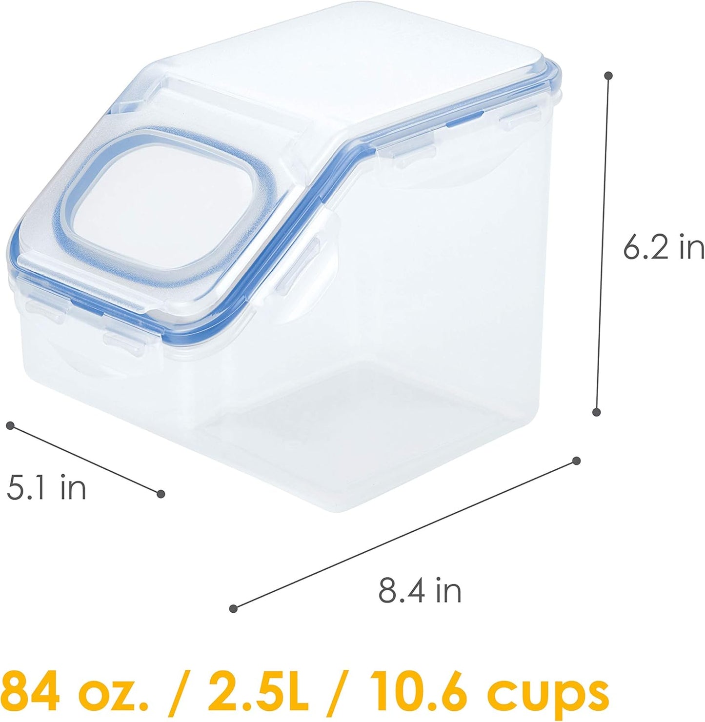Lock & Lock Bulk Storage Bins Food Storage Container with Wheels (50.72-Cup)