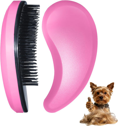 Small Dog Brush- Grooming Tool for Teddy, Yorkies, Maltese, Shih Tzu, Chihuahua - Puppy Hair Brush (Blue)