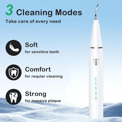 Plaque Remover for Teeth, Pet Ultrasonic Cleaner, Dog Plaque and Tartar Remover with LED Light, Dog Teeth Cleaning Dental Care Kit for Tartar and Stains, Suitable for Dogs and Cats (Black)