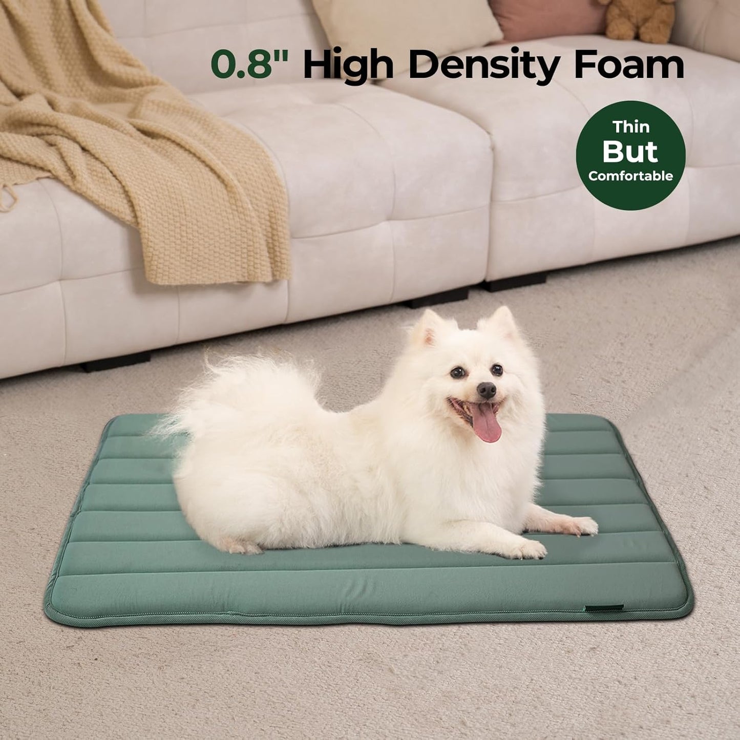 BALANCE Dog Crate Pad, Dog Foam Crate Mat Kennel Pad, Washable Water-Resistant Pet Bed Flat Dogs Cage Mat for Small Dogs