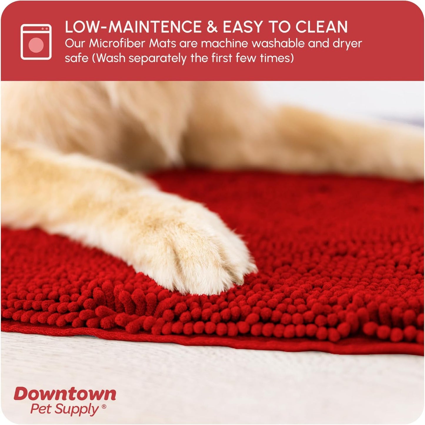 My Doggy Place Dog Mud Mat, 36"x26" Ash – Thick Microfiber Entry Rug for Snow, Mud & Salt – Absorbent, Quick-Dry, Washer-Safe & Non-Slip, Large