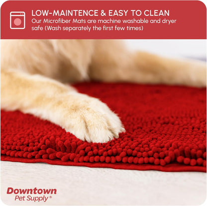 My Doggy Place Dog Mud Mat, 36"x26" Ash – Thick Microfiber Entry Rug for Snow, Mud & Salt – Absorbent, Quick-Dry, Washer-Safe & Non-Slip, Large