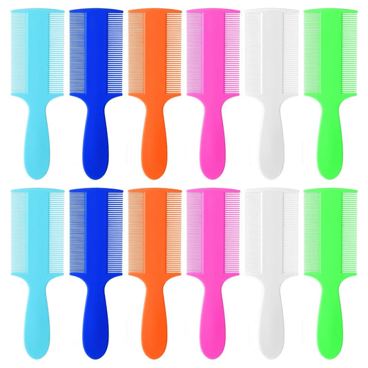12 Pcs Head Lice Comb Plastic Fine Tooth Flea Lice Combs for Fine Hair Double Sided Nit Combs for Dandruff Removal for Adults Treatment Cats Dogs Puppy