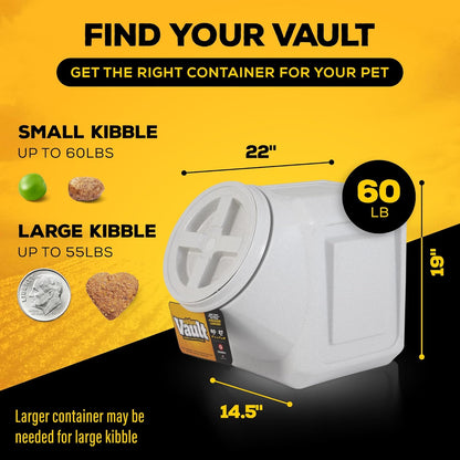 Gamma2 Vittles Vault Pet Food Storage Containers - Sealed Dog and Cat Food Storage Container, Fits up to 25lbs, Made in the USA - [12"L x 13.75"H]