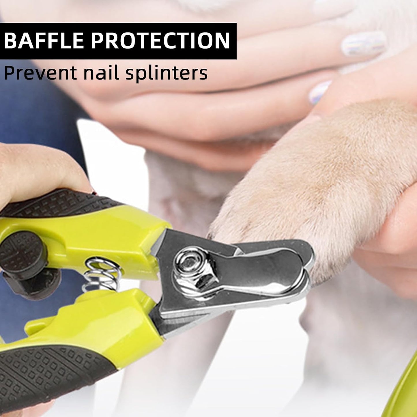 Blue Dog Nail Clipper with Safety Guard Plier Style Dog Claw Clippers Heavy-Duty Dog Toenail Clippers Professional Pet Nail Trimmers for Small Medium Large Dogs and Cats with Thick Nails
