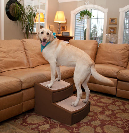 Pet Gear Easy Step II Extra Wide Pet Stairs, 2 Step for Dogs/Cats Up To 200 Pounds, Removable/Washable Carpet, Easy Assembly (No Tools Required), 3 Colors