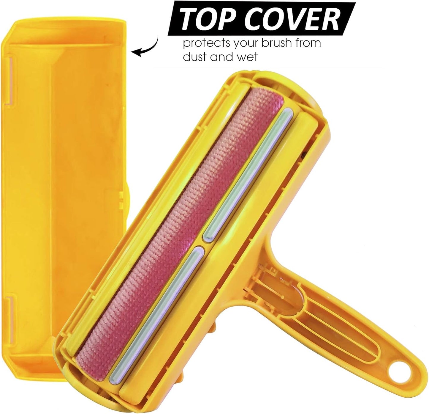 Pet Hair Remover Roller - Lint Roller for pet Hair - Self Cleaning Dog & Cat Hair Remover - Remove Dog, Cat Hair from Furniture, Carpets, Bedding, Clothing and More. White