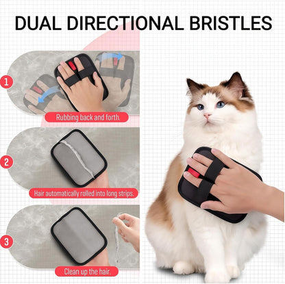 2 PC Pet hair removal glove,Electrostatic cat hair remover,Re-used dog hair remove gloves,Suitable for Couch, Furniture, Carpet, car seat,Update pet hair remover mitten,Suitable for school-going dogs