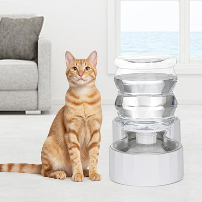 RIZZARI 8L Elevated Pet Water Dispenser – Stainless Steel Gravity Waterer with Auto-Refill Design for Medium and Large Dogs & Senior Pets -Comfortable Drinking Height for Living Rooms,Multi-Pet Homes