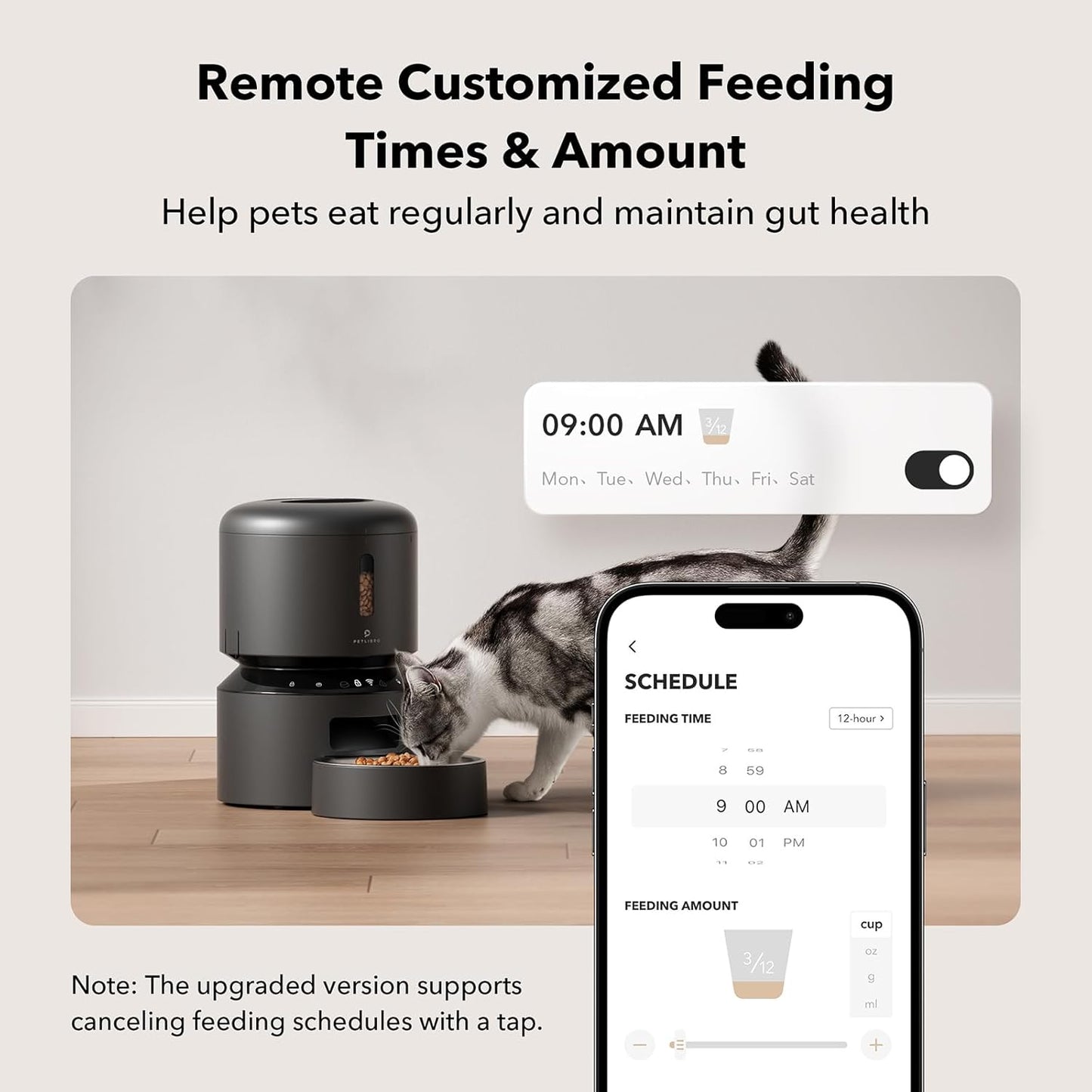 PETLIBRO Automatic Dog Feeder with Camera, Auto Cat Food Dispenser Slow Feeders Dogs Bowl, 1080P HD Video with Night Vision, 5G WiFi with 2-Way Audio, Stainless Steel Slow Food Tray for Small Dogs