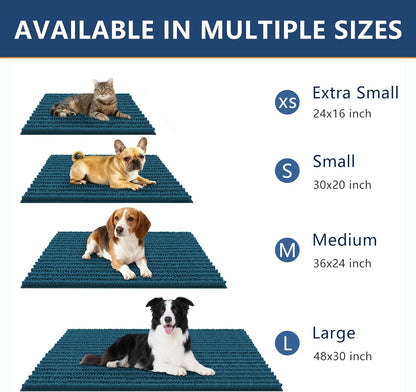 Smiry Dog Door Mat for Muddy Paws 30x20, Extra Soft Absorbent Chenille Doormat, Trap Moisture and Dirt, Non-Slip Machine Washable Front Door Mat for Indoor Entrance Inside Floor, Grey
