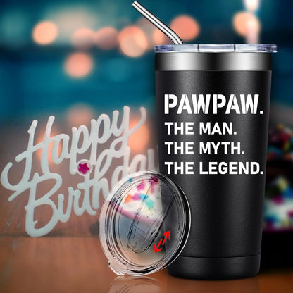 BIRGILT Pawpaw Gifts from Grandkids - Pawpaw Fathers Day Gift - Best Paw Paw Gifts for Grandpa, Grandfather - 20oz Tumbler Cup
