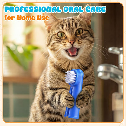 LemonRoad 100 Pcs Dog Toothbrush Pet Finger Brushes Teeth Cleaning Kit Toothbrush Oral Dental Brush Cleaning Pet Tooth Brush Care for Small to Large Dog, Cat, Puppy & Kitten