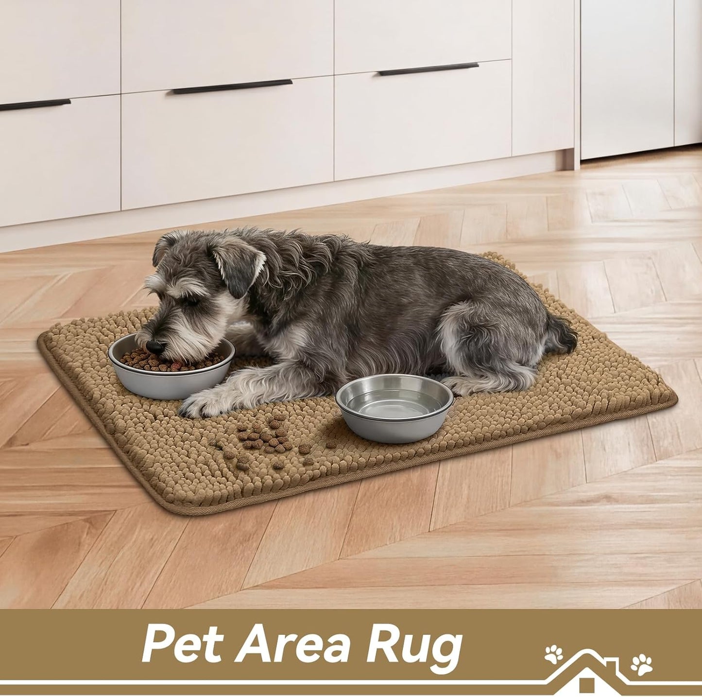 Bcoimo Super Absorbent Dog Door Mat, 30"*20" Anti Slip Mat for Muddy Paws, Pet Rugs for Dirty Paws Washable that Absorbs Moisture and Dirt, for Dog Cage and Pet Resting Carpet