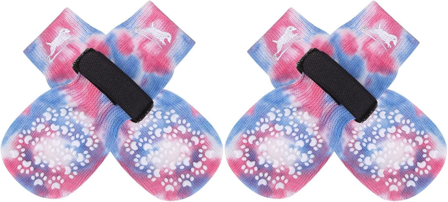 EXPAWLORER Anti Slip Dog Socks to Prevent Licking Paws, Dog Shoes for Hot Pavement, Dog Booties for Small Medium Large Senior Dogs, Traction Control Boots & Paw Protectors for Hardwood Floors