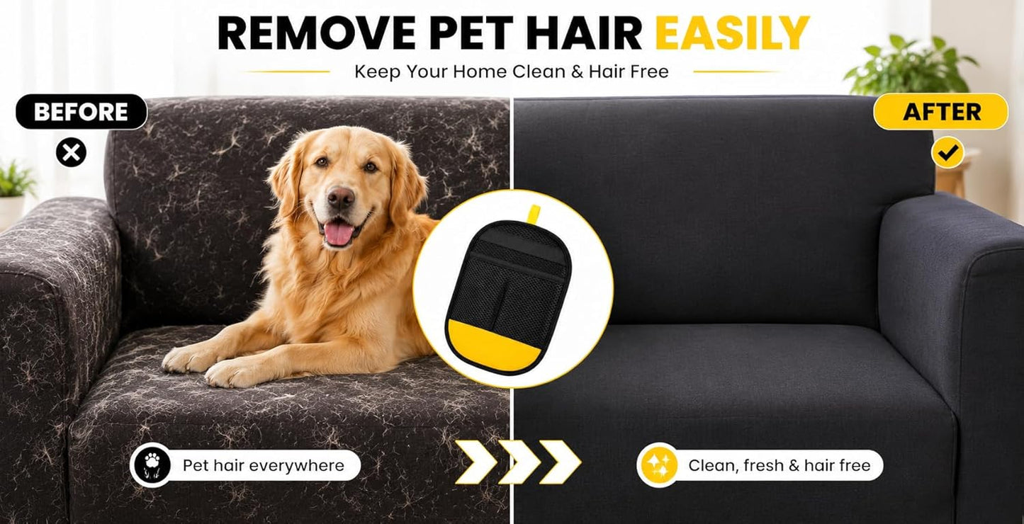 Pet Hair Remover Glove for Dogs & Cats – Reusable Fur Cleaning Mitt for Couch, Carpet, Furniture & Clothes – Easy Lint & Hair Removal Tool