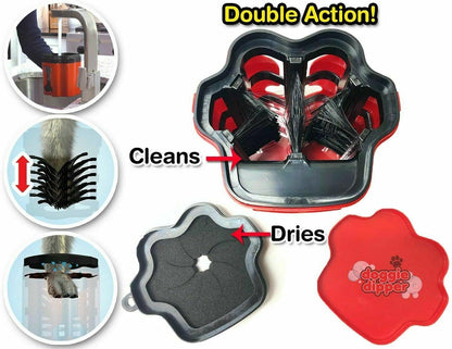 Dog Paw Cleaner/Washer - Portable, Cleans and Dries Quickly - Silicone Bristles - Keeps Furniture and Carpets Clean from Muddy Paws