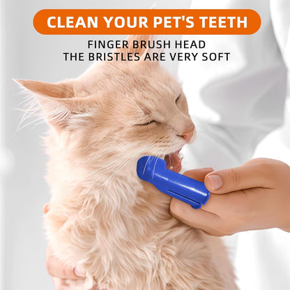20Pcs Dog Finger Toothbrush with Soft Nylon Bristles Dog Toothbrush Finger Dog Teeth Cleaning Tool Pet Dental Care Toothbrush for Puppies Dogs Kittens Cats