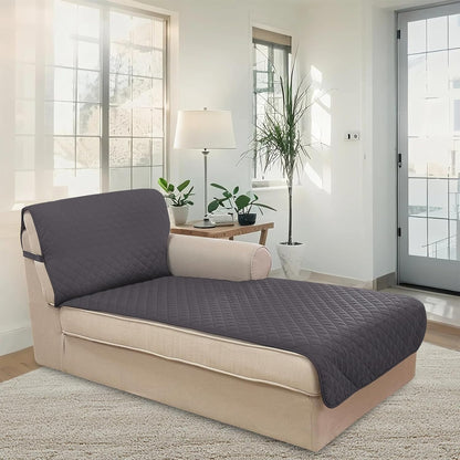 U-NICE HOME Reversible Sofa Cover Washable Couch Cover for Dogs Friendly with Elastic Straps Water Repellent Furniture Protector for 3 Cushion Couch (Sofa, Coffee/Beige) - Colors B
