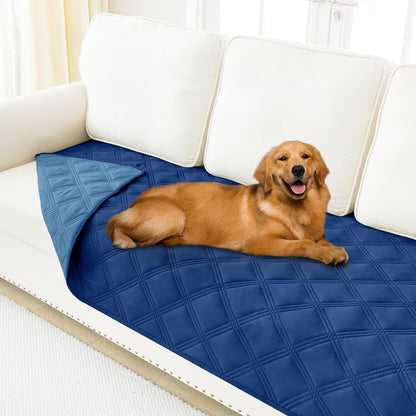 Smiry Waterproof Dog Bed Cover Blanket 30x70, Soft Reversible Pet Blanket, Washable Leakproof Cats Dogs Couch Cover for Sofa, Couch, Furniture, Grey/Dark Grey