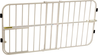Carlson 24-38" Lil Tuffy Expandable Metal Dog Gate for Doorways, Indoor Pet Gate with Small Pet Door, No-Drill Pressure Mount, White