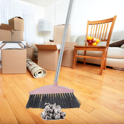 Heavy Duty Pet Hair Broom with Long Handle Angle Indoor Floor Cleaning Broom for Home and Courtyard for Hair and Dust Removal