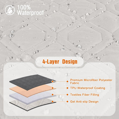VANSOFY Couch Cover, Waterproof Sofa Covers Washable Slipcover Furniture Protector Couch Seat Covers Non-Slip Couch Cover for Dogs, Pets(Sofa, Dark Gray)