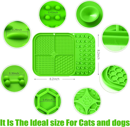Honomastry Lick Mat for Dogs, Premium Lick Pad with Suction Cups for Dog Anxiety Relief, Slow Feeder Dog Bowls, Bathing, Grooming and Training.