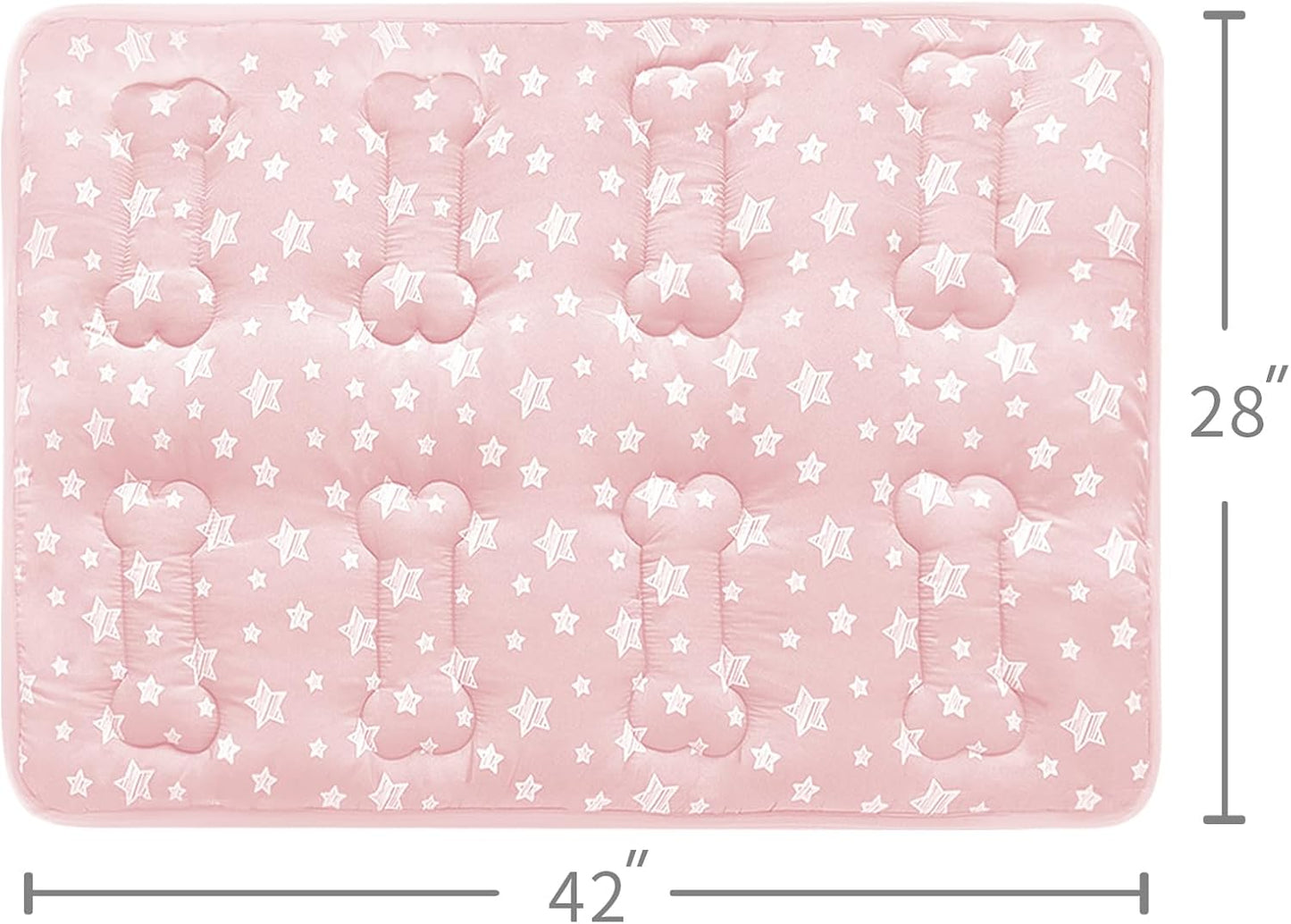 Dog Crate Bed Mat (36" X 23"), Soft Dog Bed Mat with Cute Stars, Personalized Crate Pad, Anti-Slip Bottom, Machine Washable Kennel Pad