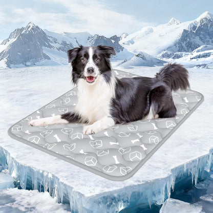Rywell Dog Cooling Mat 2.0, Ocean Blue,44" x 32" Thick & Durable Cooling Mat for Extra Large Dogs, Long-Lasting Cool with Waterproof & Color-Changing Arc-Chill Tech (Q-Max>0.5) Washable& Non-Toxic