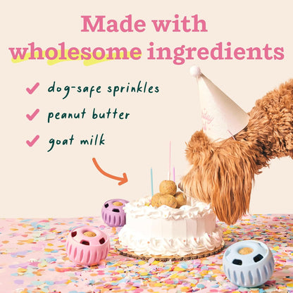 WOOF Pupsicle Refill Pops - Low-Mess Dog Snacks - with Peanut Butter and Beef - Dog Treats - Long Lasting - Large Pops - 7 Count