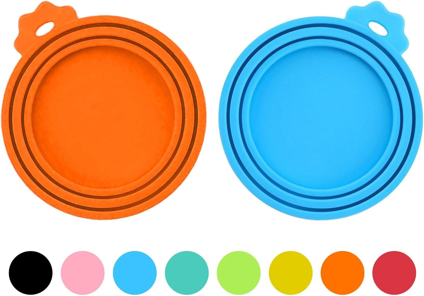2 Pack Pet Food Can Covers, Silicone Universal Can Lids for Dog & Cat Food, BPA Free, One Fit Most Standard Size Food Cans Green/Blue