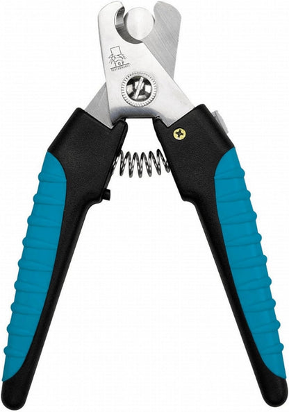 Master Grooming Tools Ergonomic Pro Nail Clippers — Professional Clippers for Trimming Pet Nails - Small, 5⅛",Black/Teal