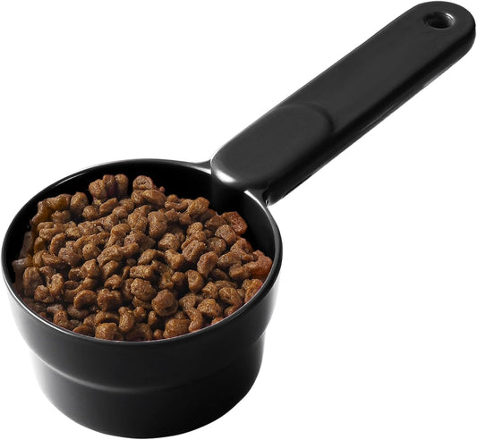 Joyinjojo Dog Food Scoop 1 Cup 1/2 Cup - Melamine Dog Food Measuring Cup, Pet Food Scoop for Dog Cat...Comfortable Long Handle for Easy to Scoop Food
