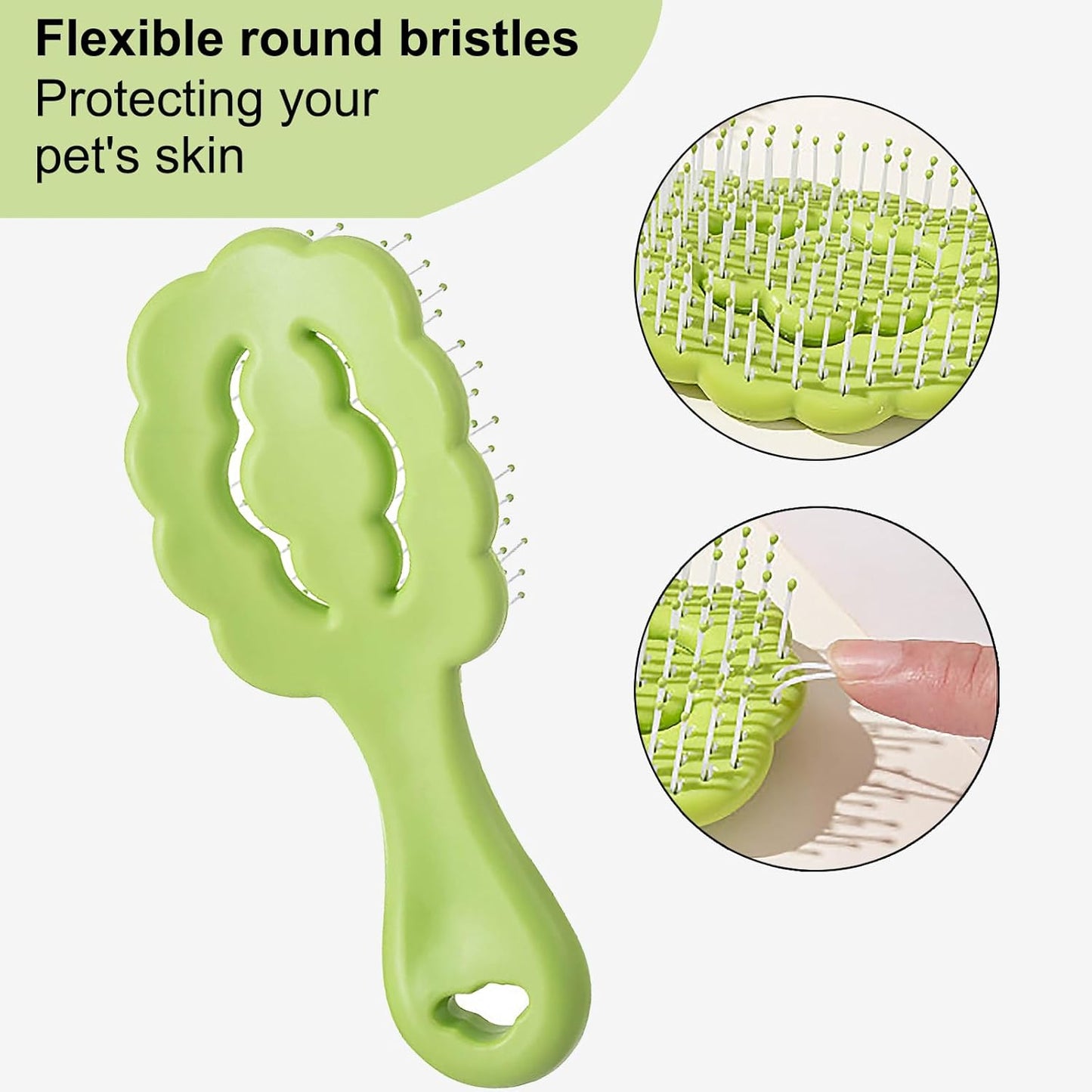 Cloud Shape Small Dog Grooming Brush - Soft Pin Brush for Gentle Detangling & Massage Puppy Hair Comb for Maltese, Shih Tzus, Yorkies, and Puppies, Pink
