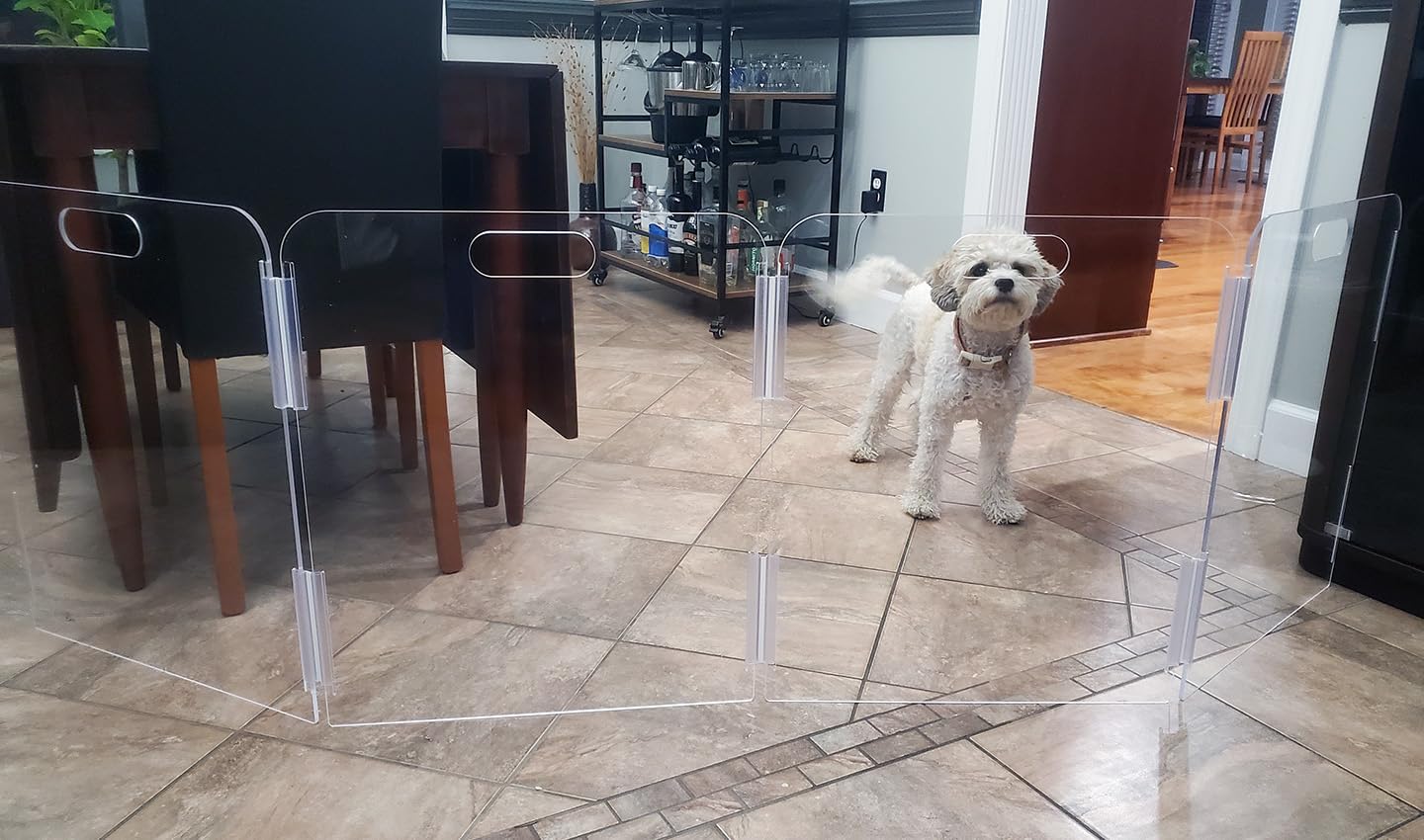 Pet Barrier (3-Panel) | Free-Standing Pet Gate | Foldable | Protect Your Indoor Living Spaces, Decorations, and Important Items from Pets | Made in The USA