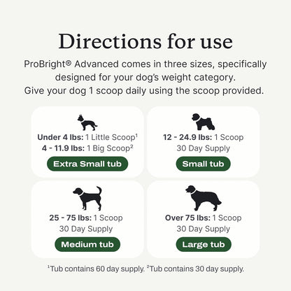 PetLab Co. ProBright Advanced Dental Powder - Dog Breath Freshener - Teeth Cleaning Made Easy – Targets Tartar & Bad Breath - Packaging May Vary - Formulated for Small Dogs