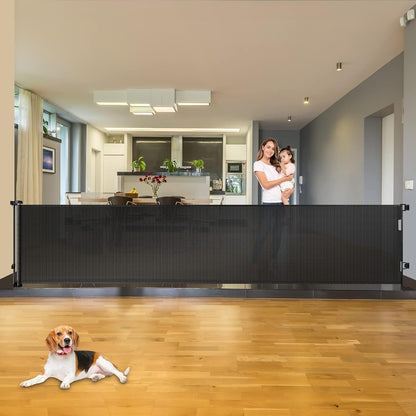 Extra Wide Baby Gate for Large Openings Retractable Baby Gates Indoor Outdoor Extra Long Dog Gate for Doorway Stair Gates for Kids or Pets Extra Large Dog Gate for Stairs