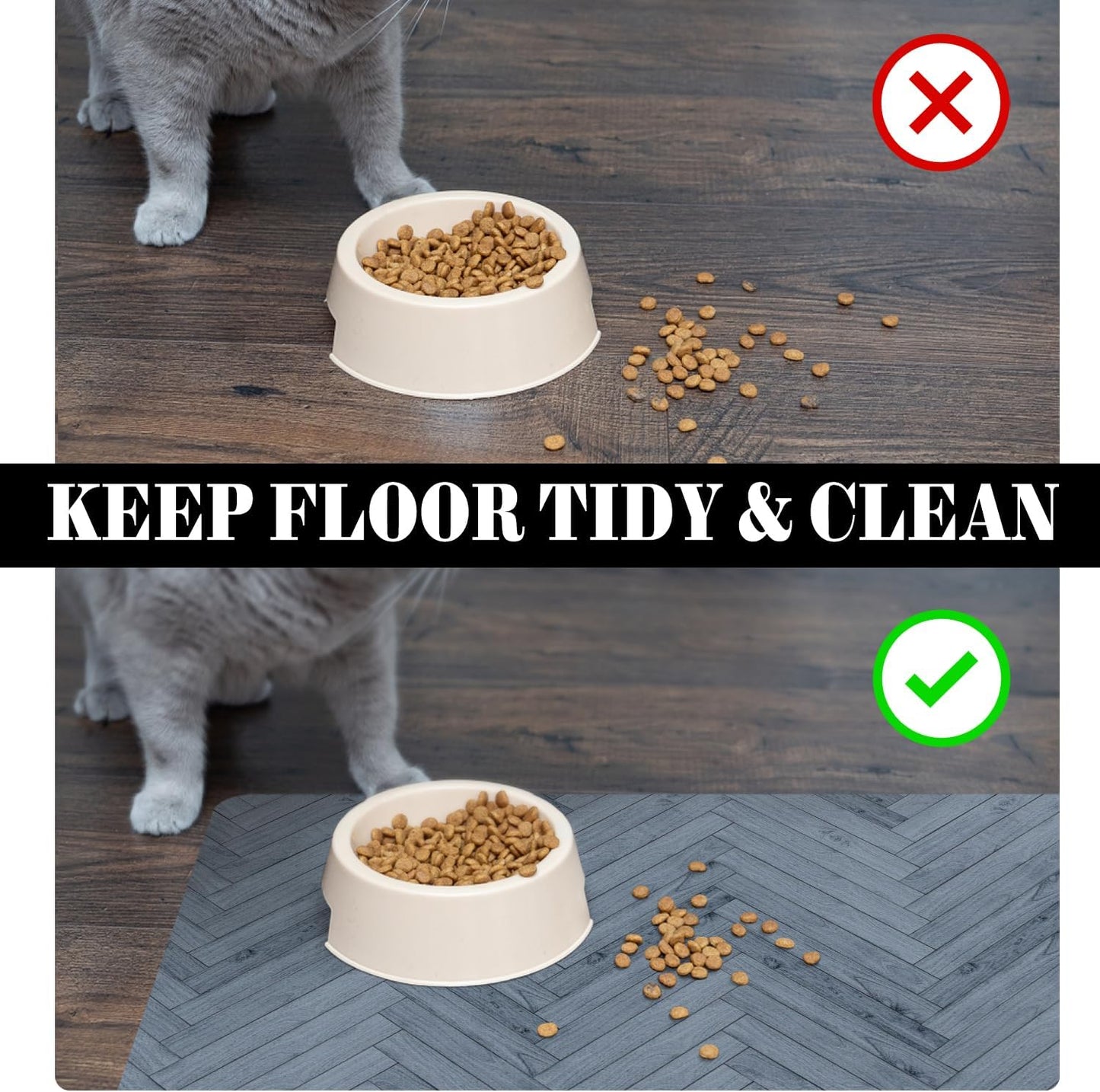 Dog Food Mats for Floors Absorbent, Pet Cat Food Mat - Quick Dry Dog Bowl Mats for Food and Water, Eco-Friendly Pet Supplies