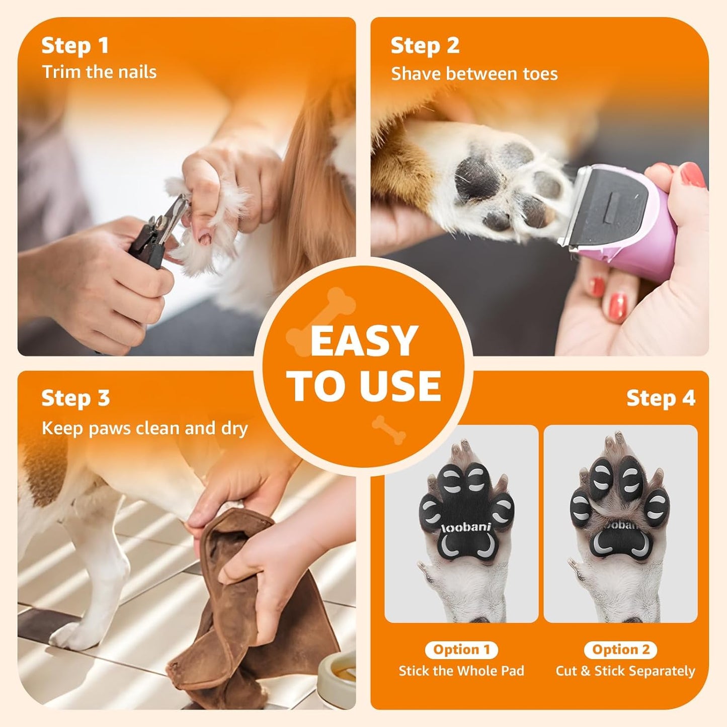Paw Pads for Dogs Traction - 48Pieces Anti-Slip Sticky Dog Paw Protector Pads for Senior Dogs, Non Slip Adhesive Dog Paw Pads for Slippery Hardwood Floors to Prevent Slipping While Walking Running
