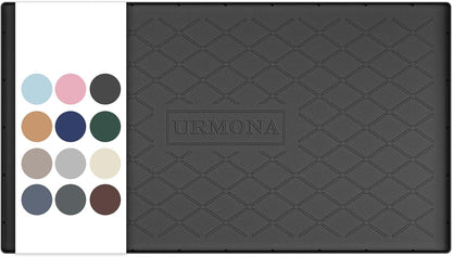 URMONA Under Sink Mat for Kitchen Waterproof, 34" x 22" Silicone Under Sink Mat for Shelf Liner Organizer, Cabinet Sink Protector Under Sink Liner for Bottom Kitchen, Bathroom(Light Grey)
