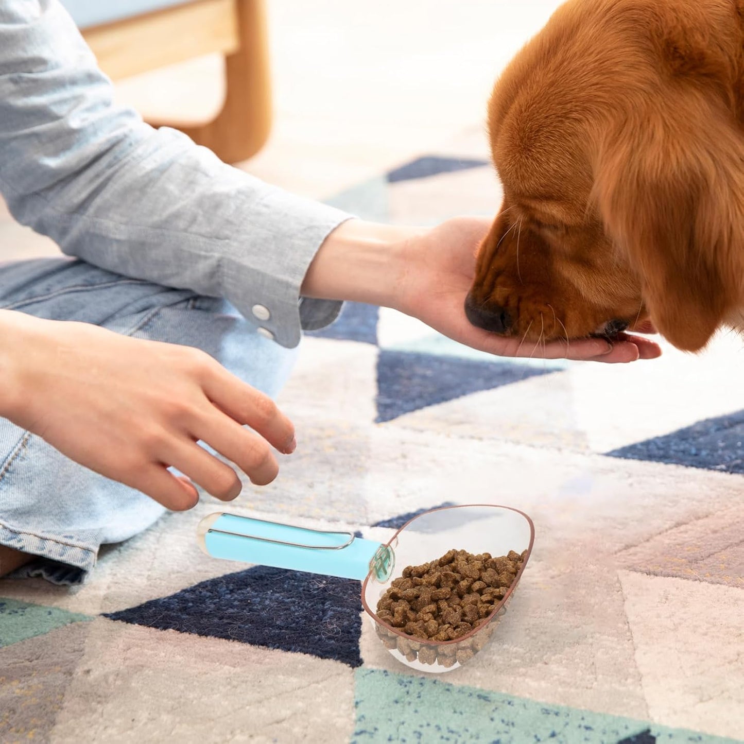 Yardwe Pet Food Scoop with Stainless Steel Clip, Precise Measurements for Cat and Dog Food