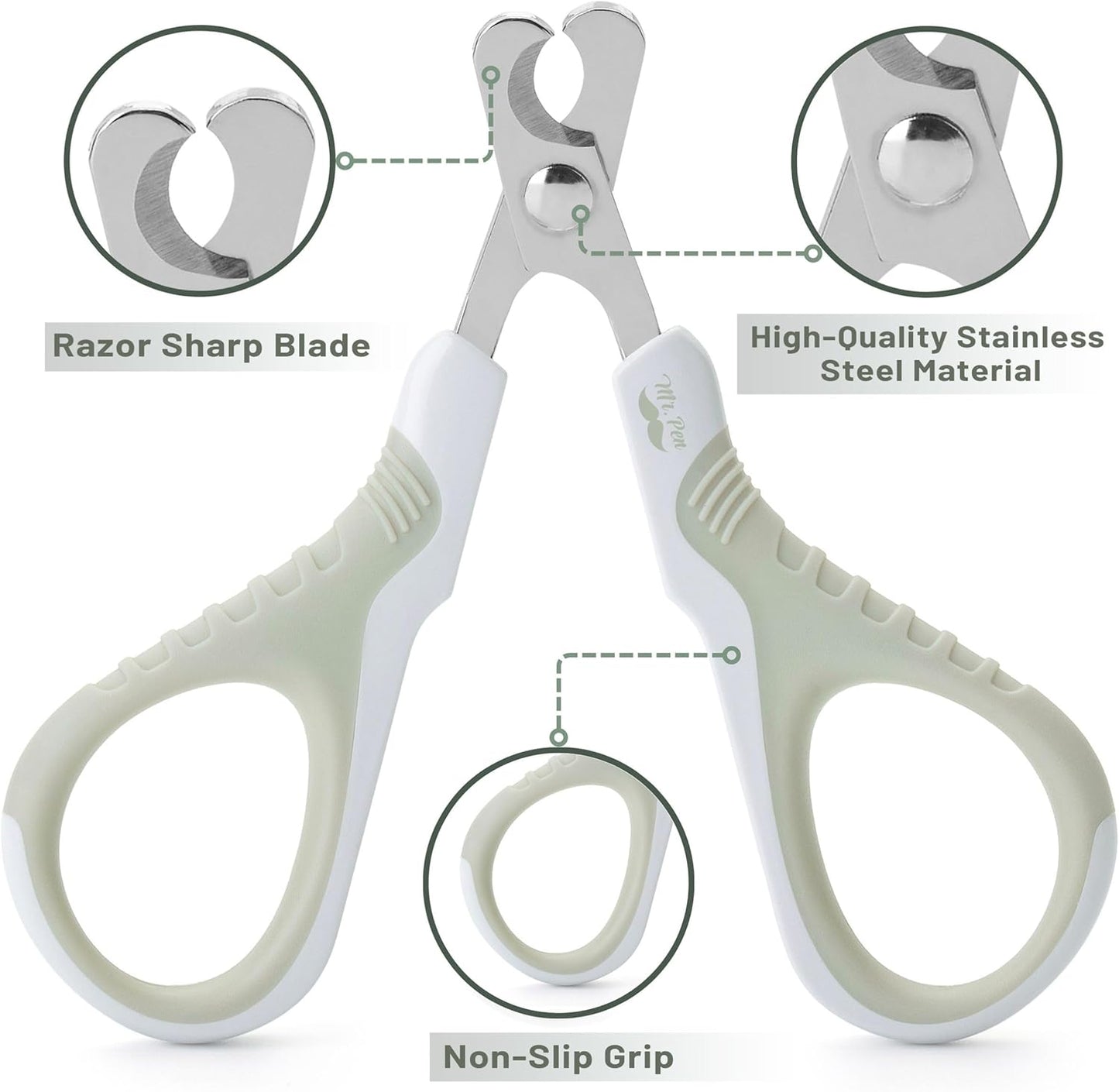 Mr. Pen- Cat Nail Clipper, Stainless Steel, Professional Sharp Cat Claw Trimmer for Small and Medium Cats, Pet Nail Clipper with Sturdy Non Slip Handle