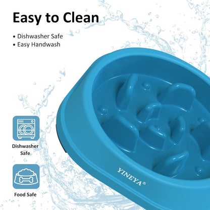 YINEYA Slow Feeder Dog Bowls, Pet Supplies that Slow Down Eating, Pet Food Bowls, Maze Dog Puzzle Feeder for Medium Breed