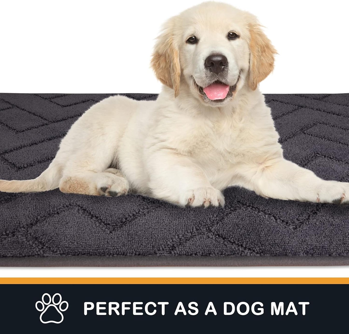 PURRUGS Dirt Trapping Door Mat 20" x 31.5", Non-Slip Machine Washable Entry Rug, Dog Doormat, Indoor Front Door Mat, Super Absorbent Entryway Rug for Muddy Shoes & Paws, Taupe