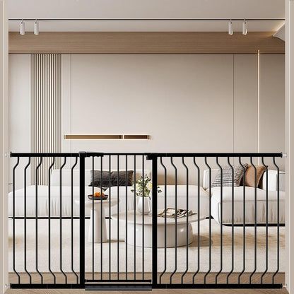 ALLAIBB White 40.55" Extra Tall Wide 57.48-73.62" Baby Gate Pressure Mounted Walk Through Child Kids Safety Toddler Tension Pet Dog Gates with Extension for Doorways Kitchen