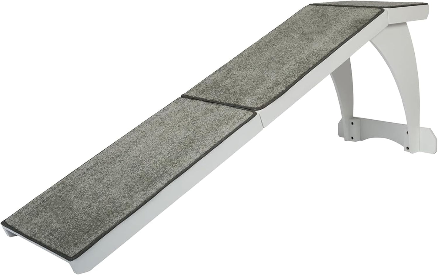 PetSafe CozyUp Wooden Bed Ramp for Cats & Dogs, Furniture-Grade with High-Traction Carpet Surface, Cherry