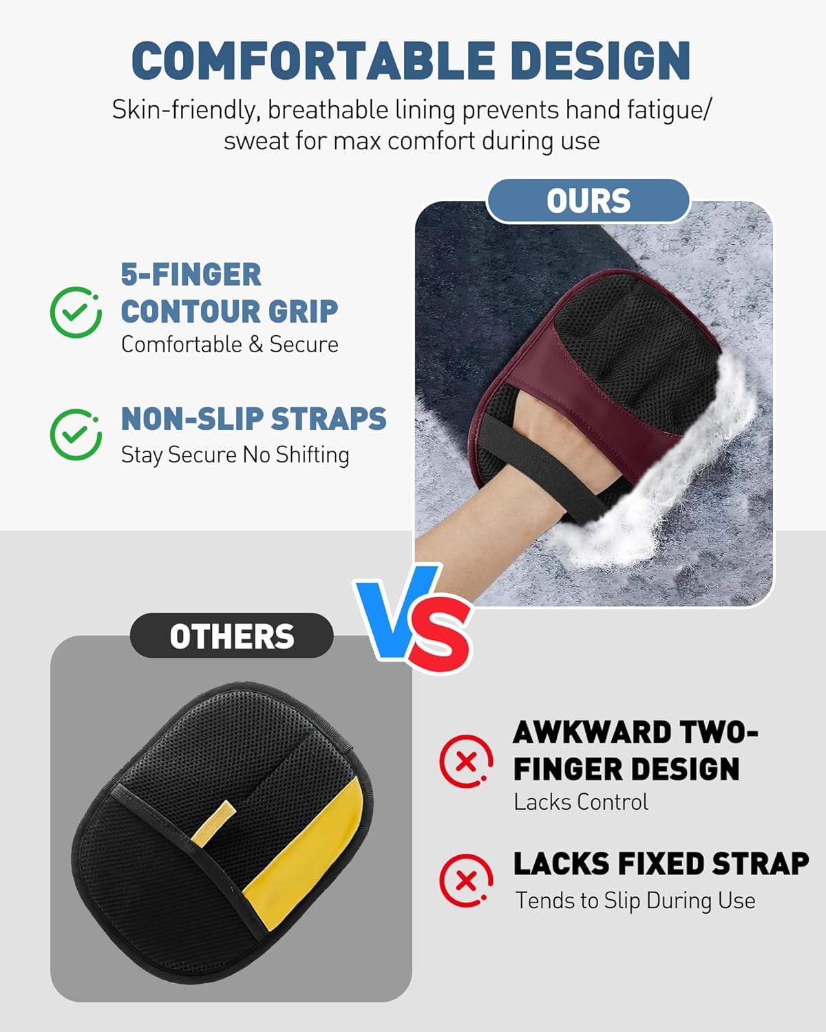 Pet Hair Removal Glove - 2 Pack Electrostatic Magic Brush Gloves Pet Hair for Dogs and Cats, The Magic Brush Pure Path Yomi Pet Grooming Needs, Fur Remover for Furniture, Clothes, Car Seats