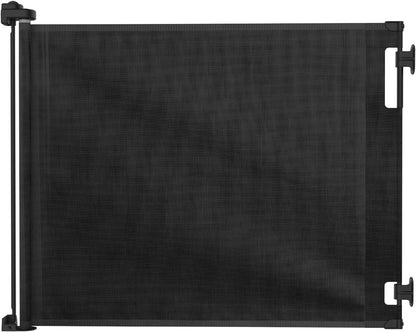 Retractable Baby Gate for Stairs and Doorways, 71" Extra Wide x 33" Tall Mesh Safety Gate, Indoor & Outdoor Child and Pet Gate, One-Hand Operation, Hardware Mounted, Black